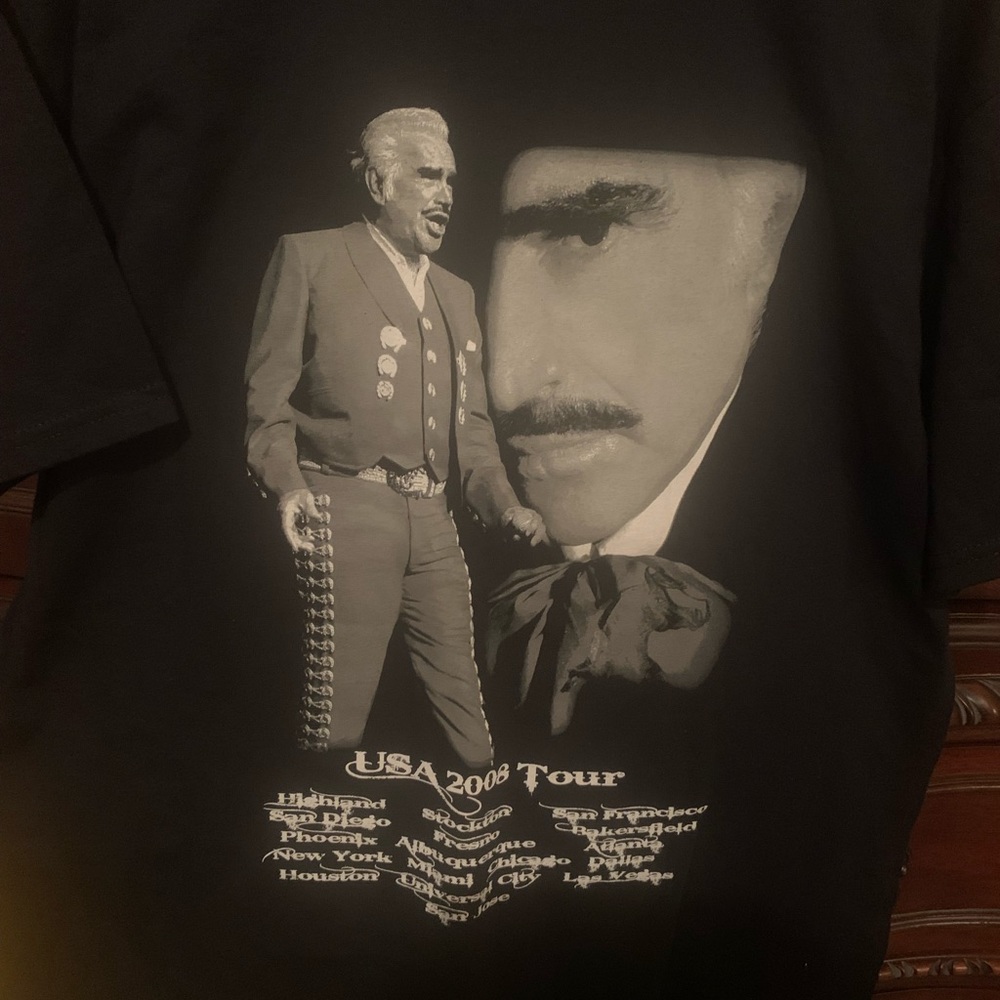 New Vicente Fernández 2008 Tour T Shirt Size Large